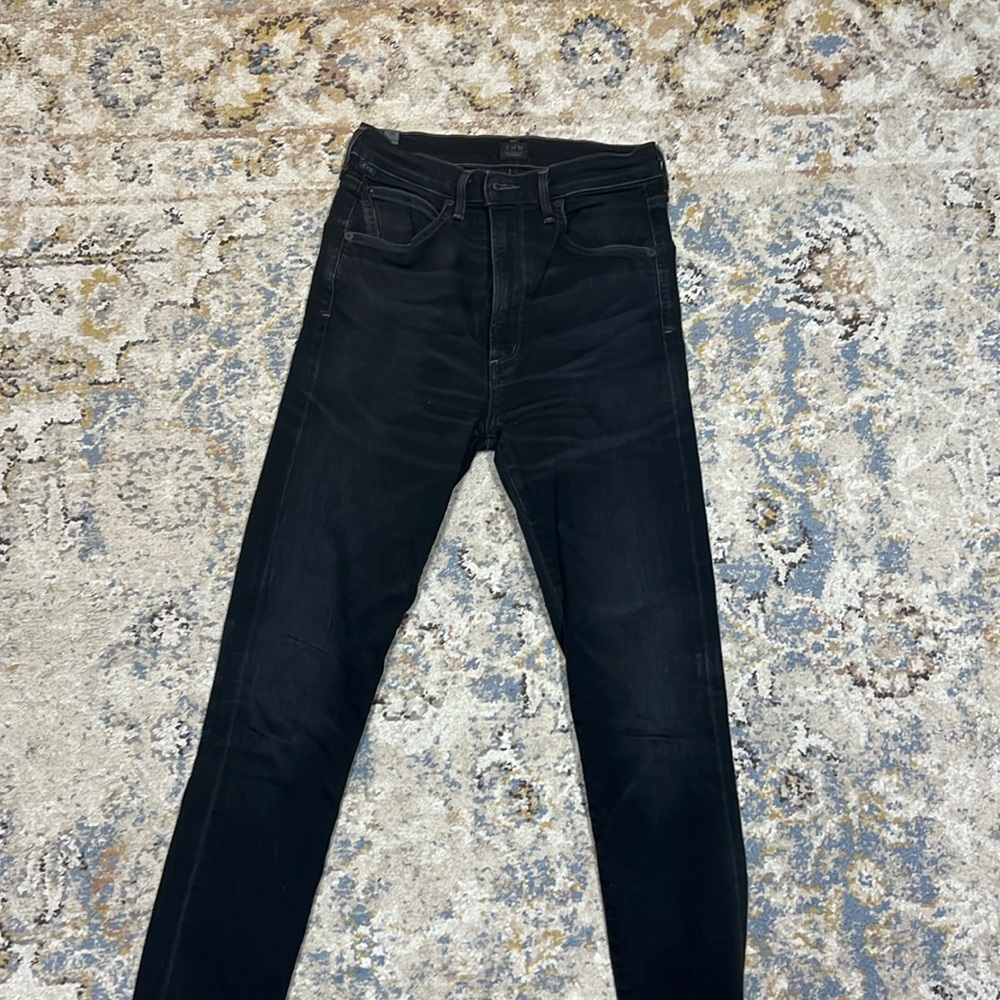 Citizens of Humanity Black Chrissy Uber high rise skinny jeans.